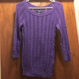 Lightweight purple knit sweater